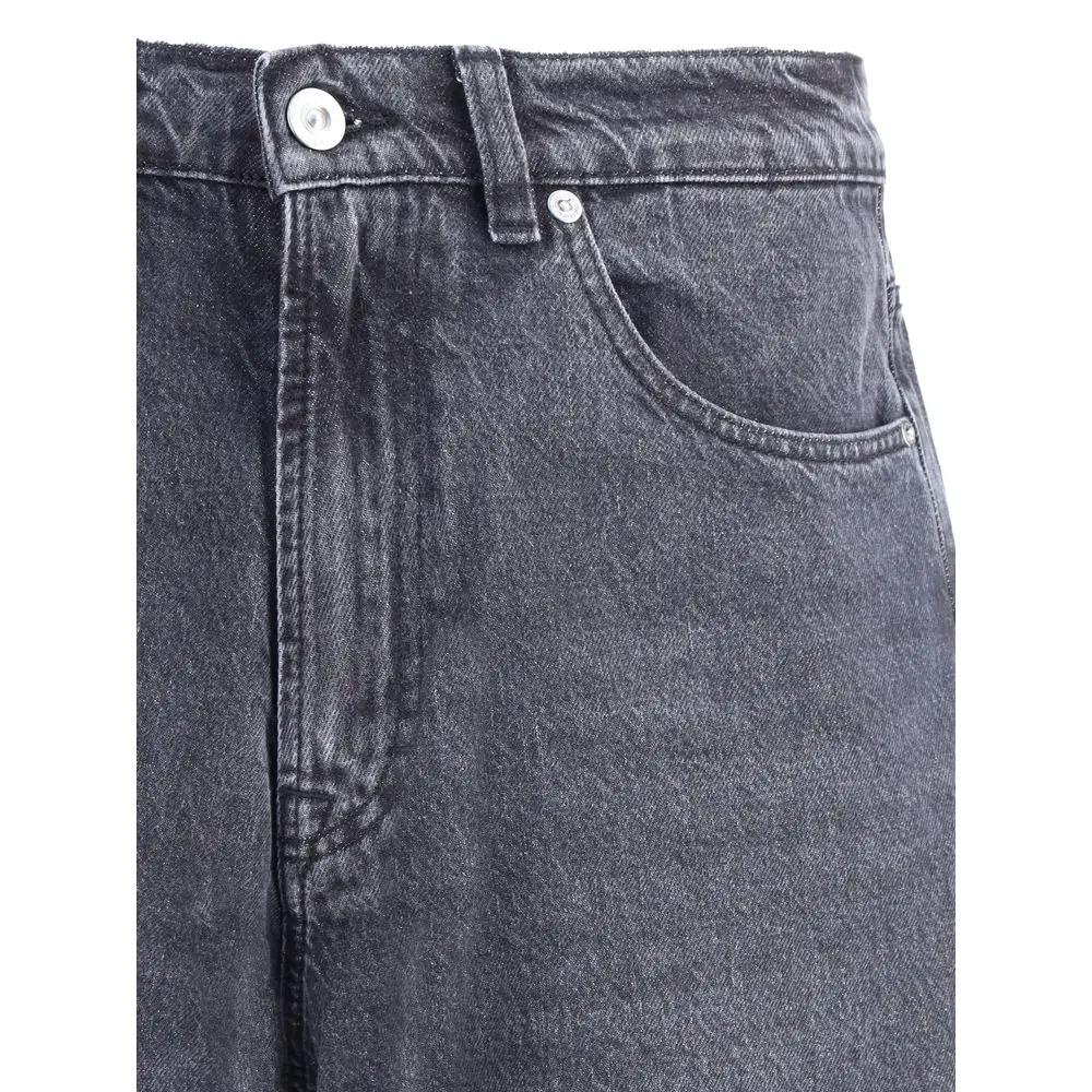 Our Legacy Black Cotton Relaxed Fit Jeans