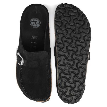 Women's Buckley Suede Leather Black Medium/Narrow