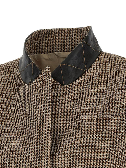 Brunello Cucinelli Beige Virgin Wool Sleeveless Jacket