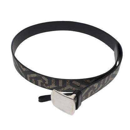 Gucci GG Kaleido Leather Belt Black Beige 95-38