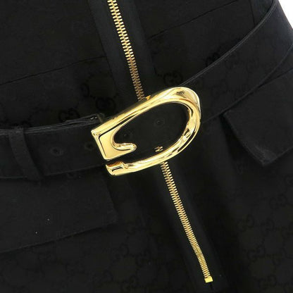 Gucci Jumps Silk Leather Belt