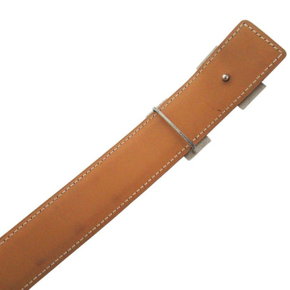 Hermes Constance Hmartelee Giboshi Reversible Belt 80 Brown Beige Silver